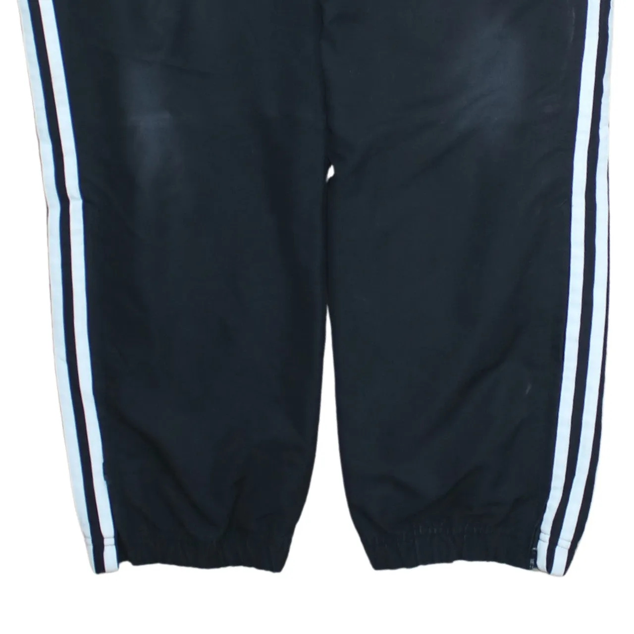 Adidas Black Joggers Men's Large Embroidered Logo Three Stripe Elasticated Cuff Track Pants sold by Vintage Club product image thumbnail 4