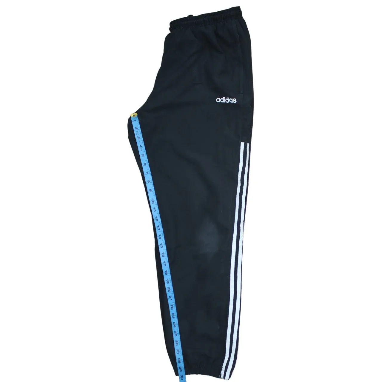 Adidas Black Joggers Men's Large Embroidered Logo Three Stripe Elasticated Cuff Track Pants sold by Vintage Club product image thumbnail 5