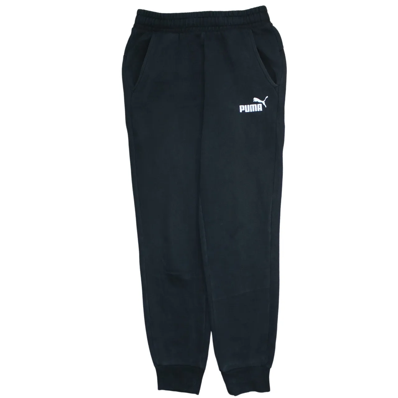 Puma Black Joggers Men’s 28 Printed Logo Elastic Waist Cuffed Fleece Sweatpants sold by Vintage Club