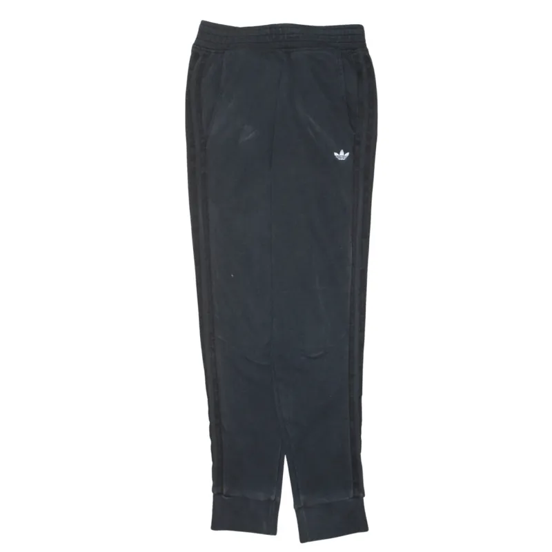 Adidas Black Joggers Men’s Small Trefoil Logo Elastic Waist Cuffed Track Pants sold by Vintage Club
