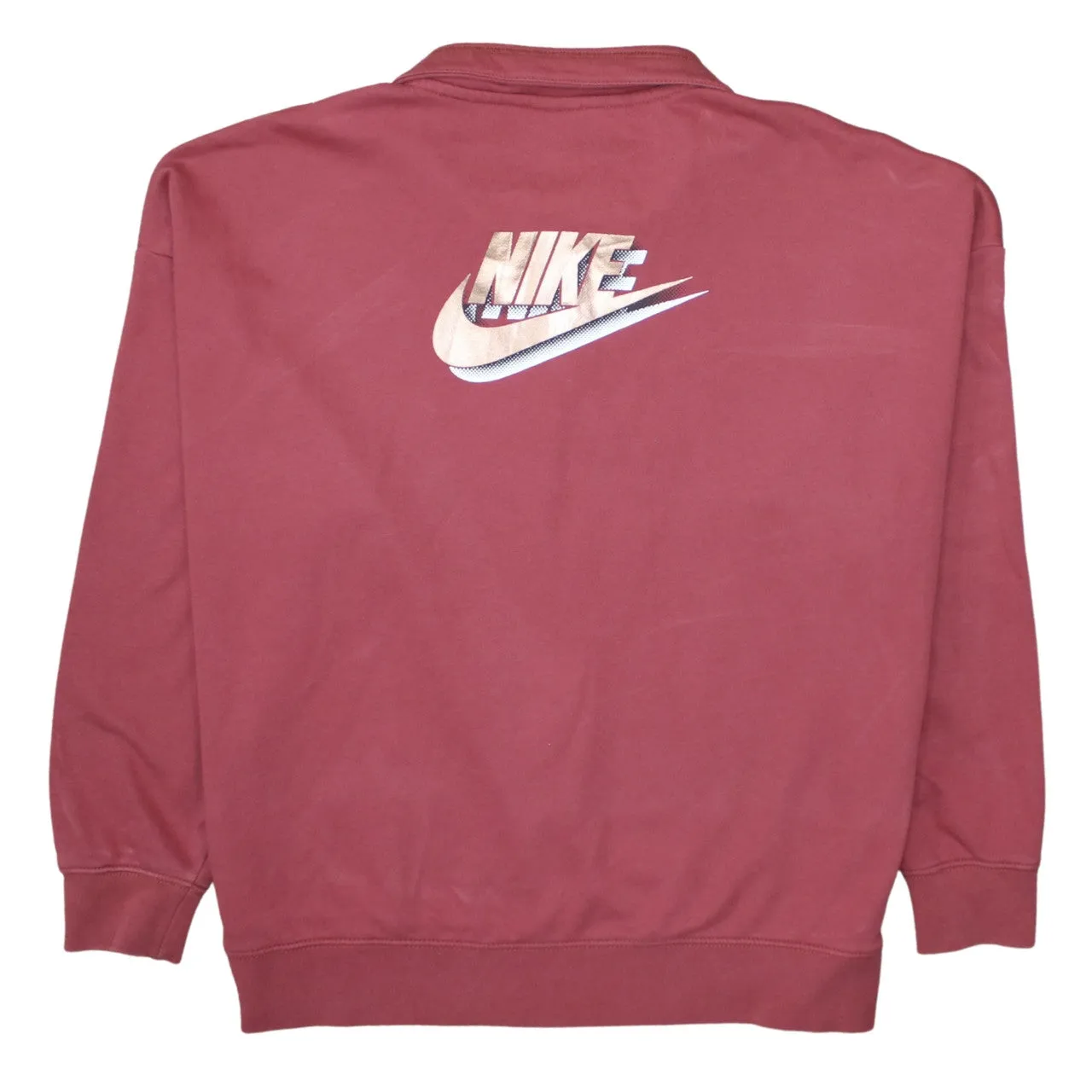 Nike Burgundy Red Quarter Zip Sweatshirt Men's Small Embroidered Swoosh Logo Pullover Top sold by Vintage Club product image thumbnail 2