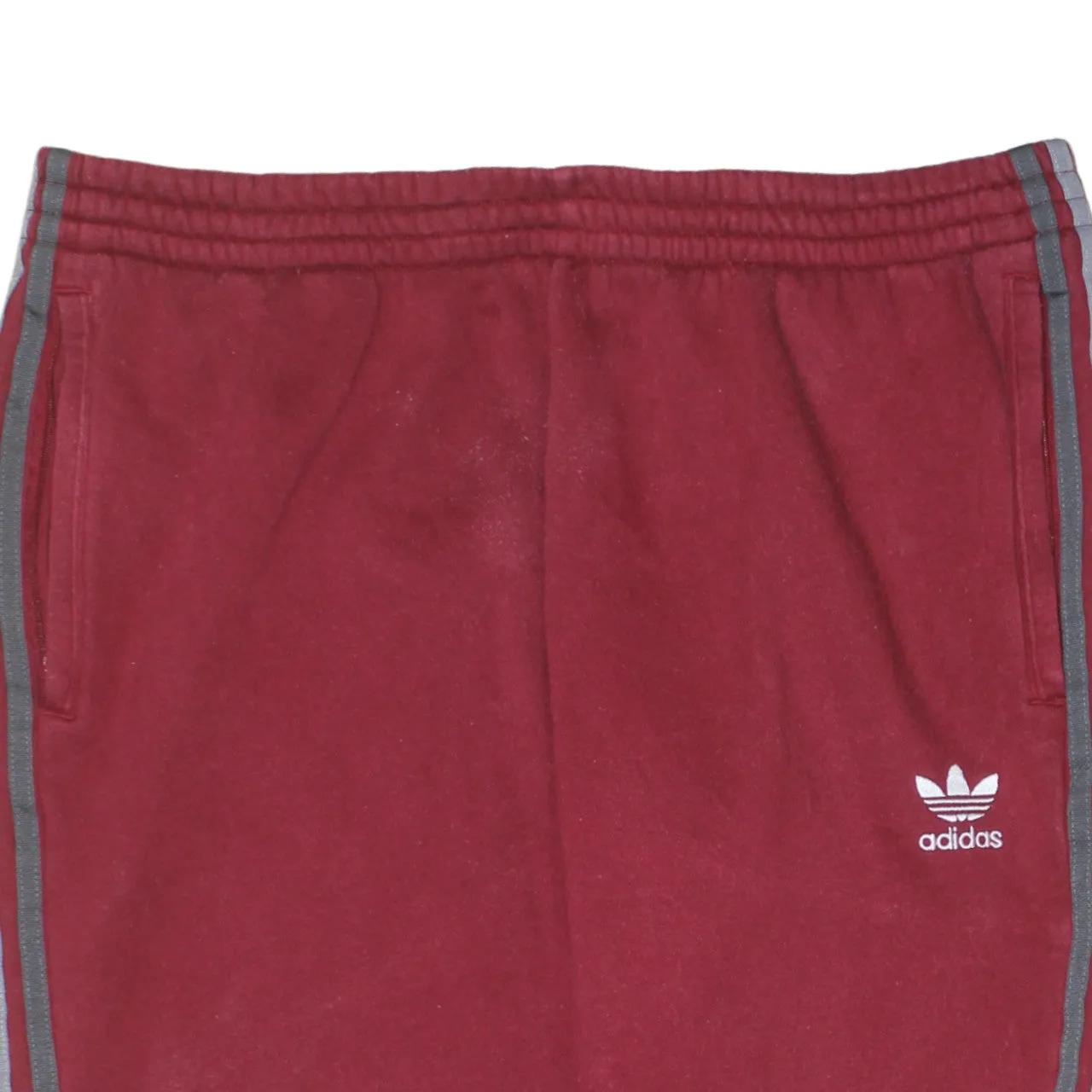 Adidas Burgundy Red Joggers Men’s XLarge Embroidered Trefoil Logo Cuffed Three Stripe Sweatpants sold by Vintage Club product image thumbnail 3