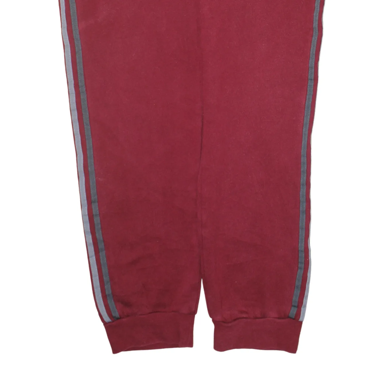 Adidas Burgundy Red Joggers Men’s XLarge Embroidered Trefoil Logo Cuffed Three Stripe Sweatpants sold by Vintage Club product image thumbnail 4