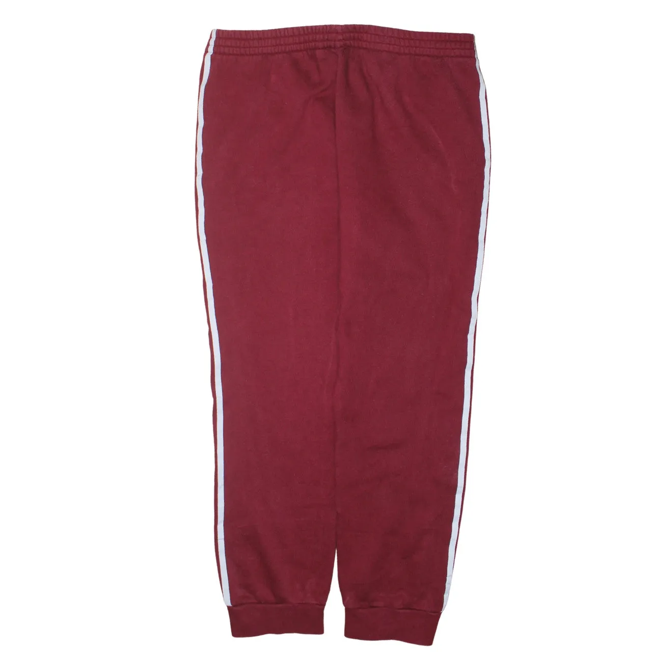 Adidas Burgundy Red Joggers Men’s XLarge Embroidered Trefoil Logo Cuffed Three Stripe Sweatpants sold by Vintage Club product image thumbnail 2