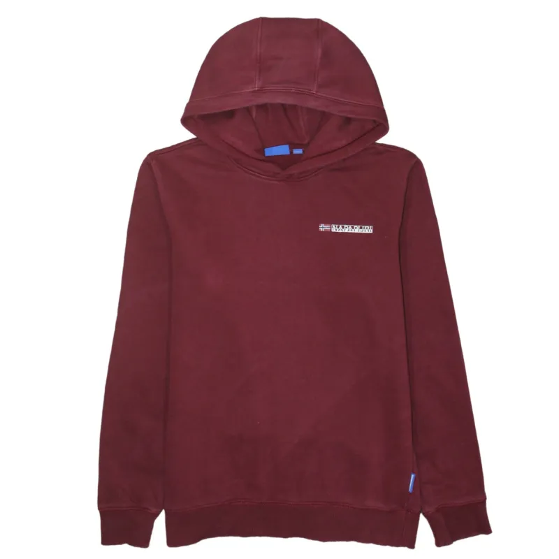 Napapijri 90's Lightweight Pullover Hoodie Small Red made by Napapijri