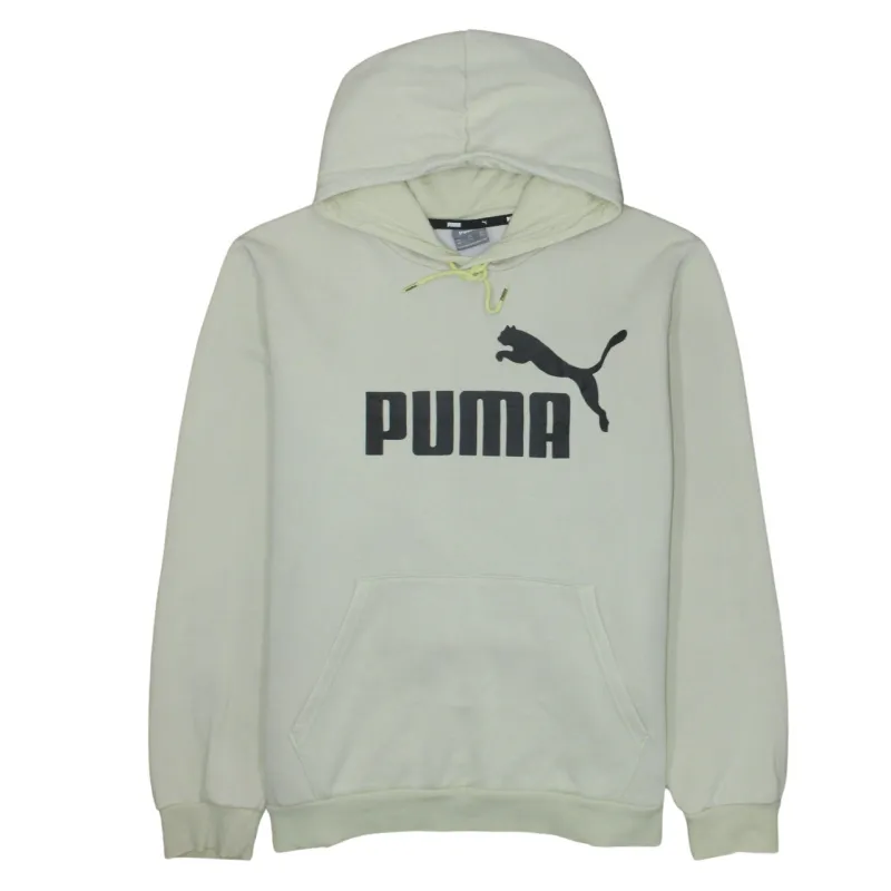 Puma Beige Cream Hoodie Women’s XXLarge Printed Logo Pocket Fleece Hooded Sweatshirt made by Puma