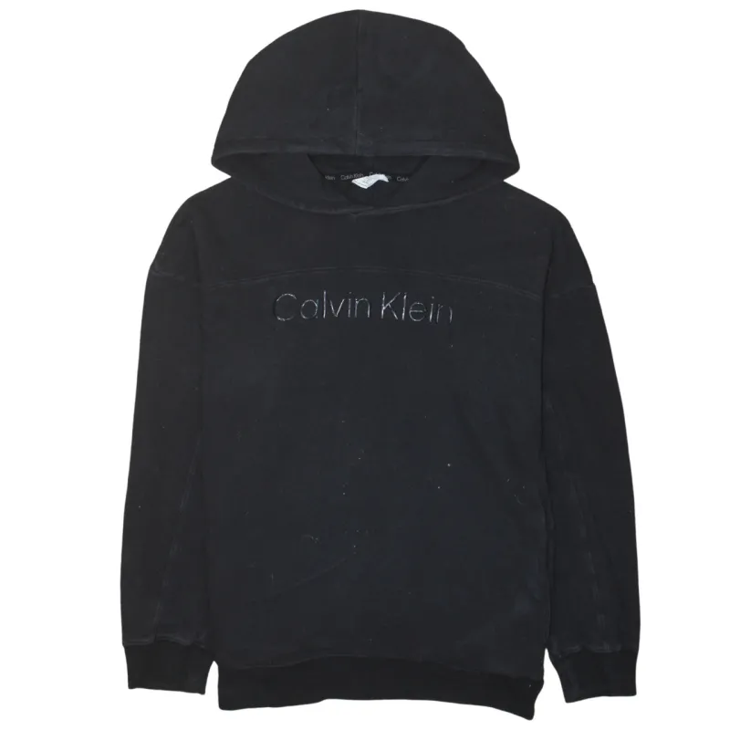 Calvin Klein Black Hoodie Men's Medium Embroidered Logo Pullover Casual Sweatshirt sold by Vintage Club