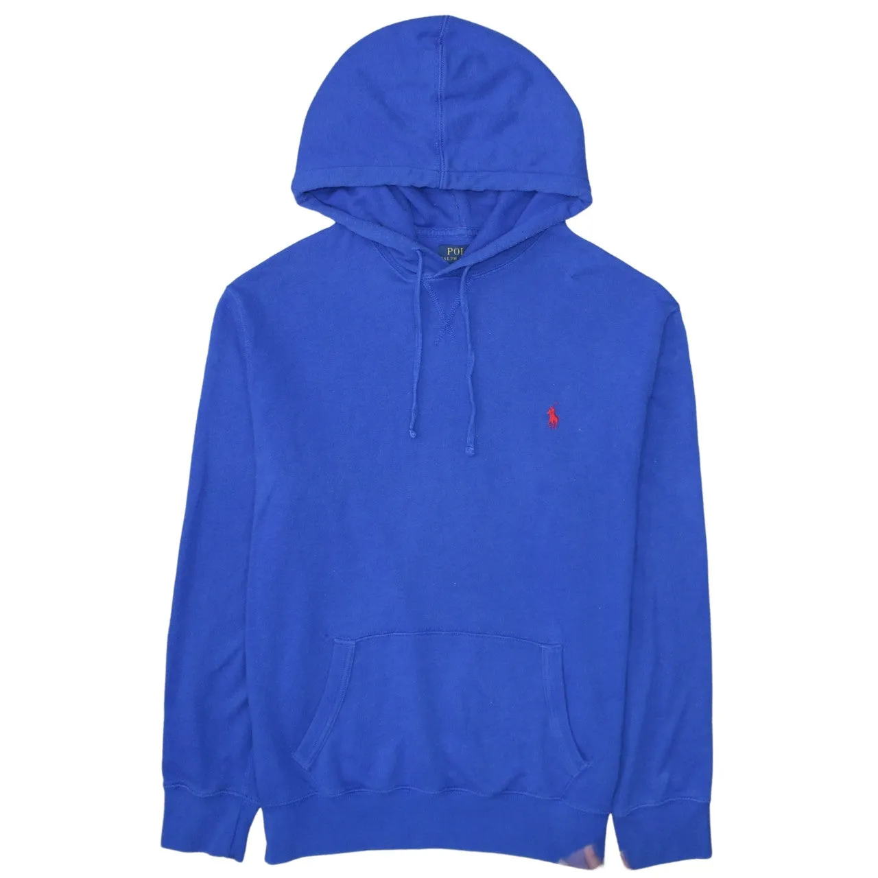 Polo Ralph Lauren Royal Blue Hoodie Women's XLarge Embroidered Pony Logo Front Pocket Sweatshirt sold by Vintage Club