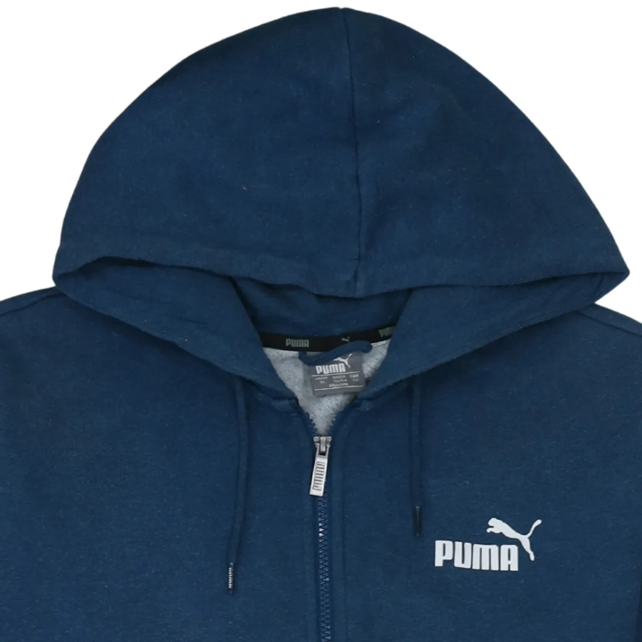 Puma Navy Blue Zip Hoodie Women’s XLarge Printed Chest Logo Front Pockets Sweatshirt sold by Vintage Club product image thumbnail 3