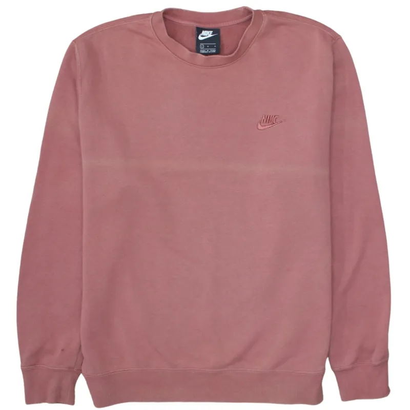 Nike Dusty Pink Sweatshirt Men's Large Embroidered Swoosh Logo Crewneck Pullover Fleece Top sold by Vintage Club