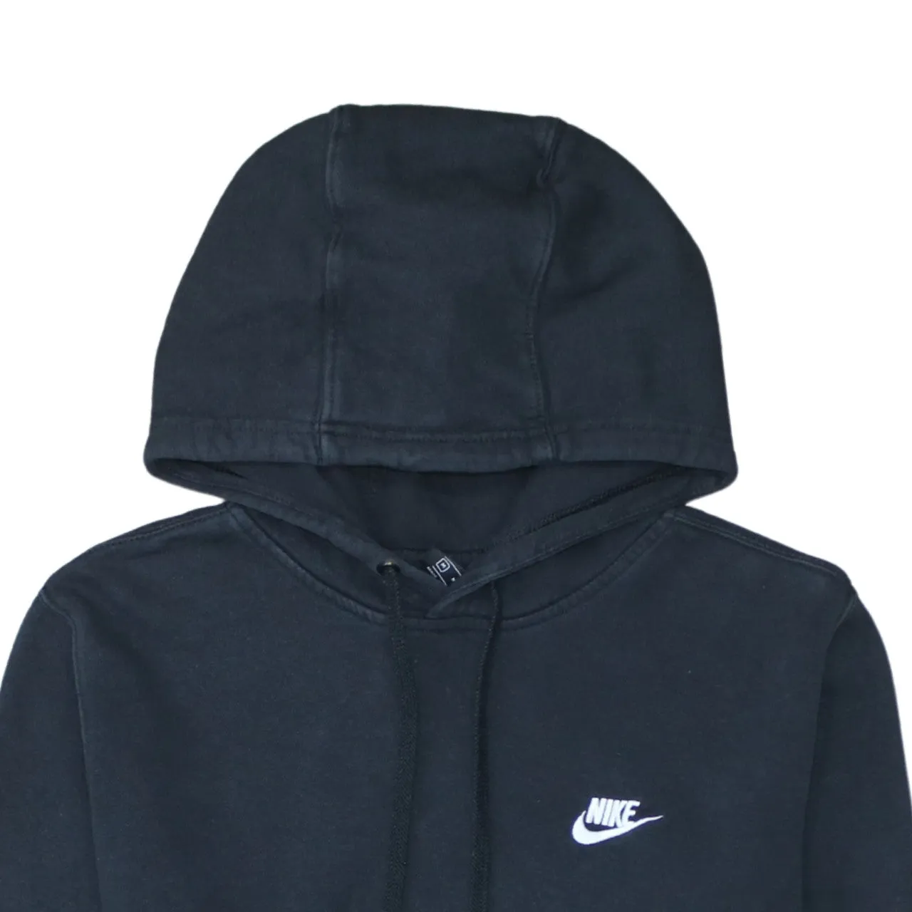 Nike Black Hoodie Men's Medium Embroidered Swoosh Logo Pullover Fleece Sweatshirt sold by Vintage Club product image thumbnail 3