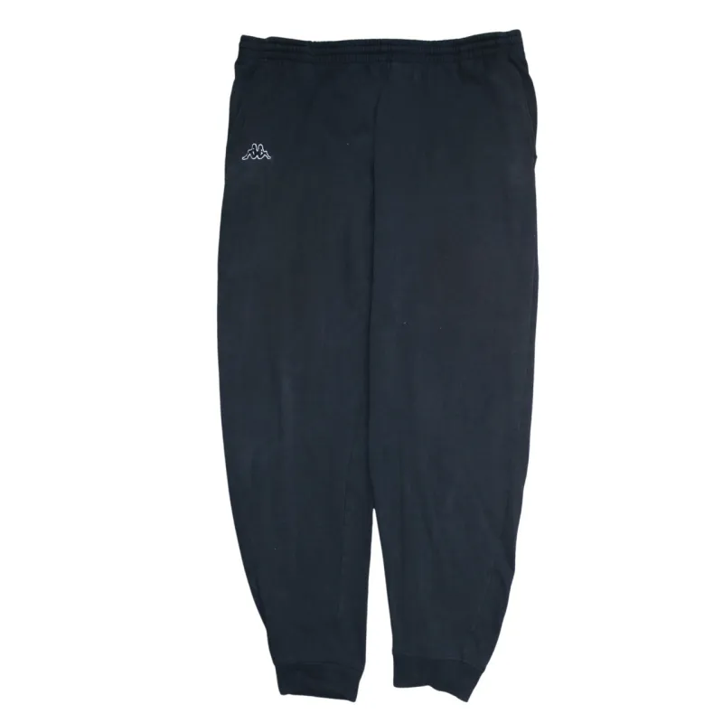 Kappa Black Joggers Men’s XLarge Embroidered Logo Elastic Waist Cuffed Sweatpants sold by Vintage Club