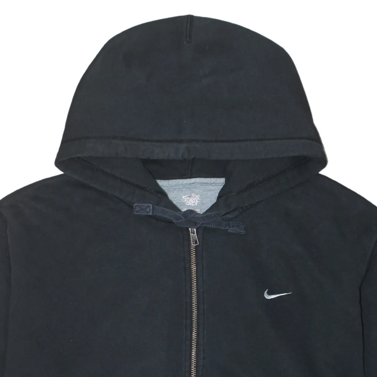 Nike Black Full Zip Hoodie Men’s XXLarge Small Swoosh Logo Split Pouch Pocket Sweatshirt sold by Vintage Club product image thumbnail 3
