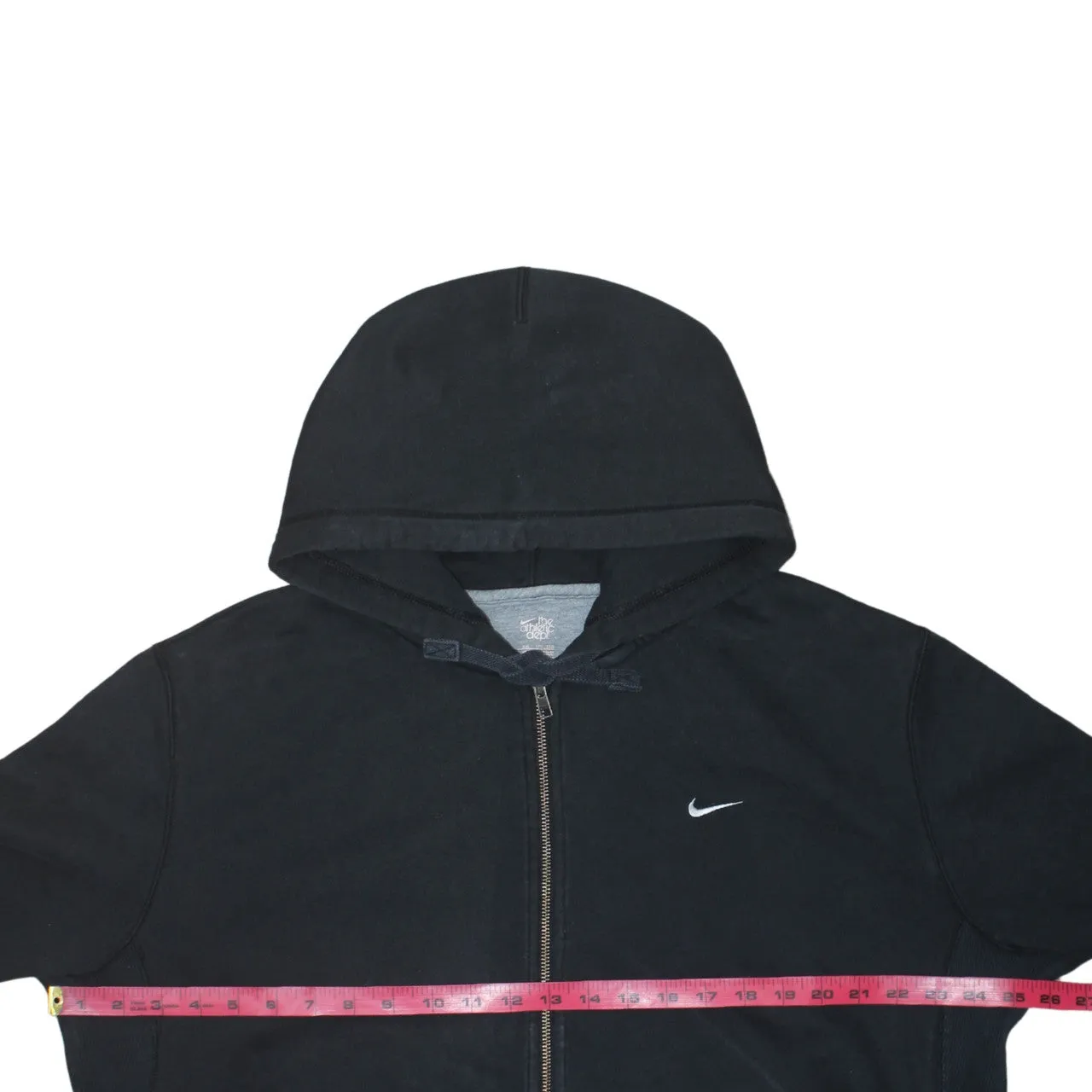 Nike Black Full Zip Hoodie Men’s XXLarge Small Swoosh Logo Split Pouch Pocket Sweatshirt sold by Vintage Club product image thumbnail 5