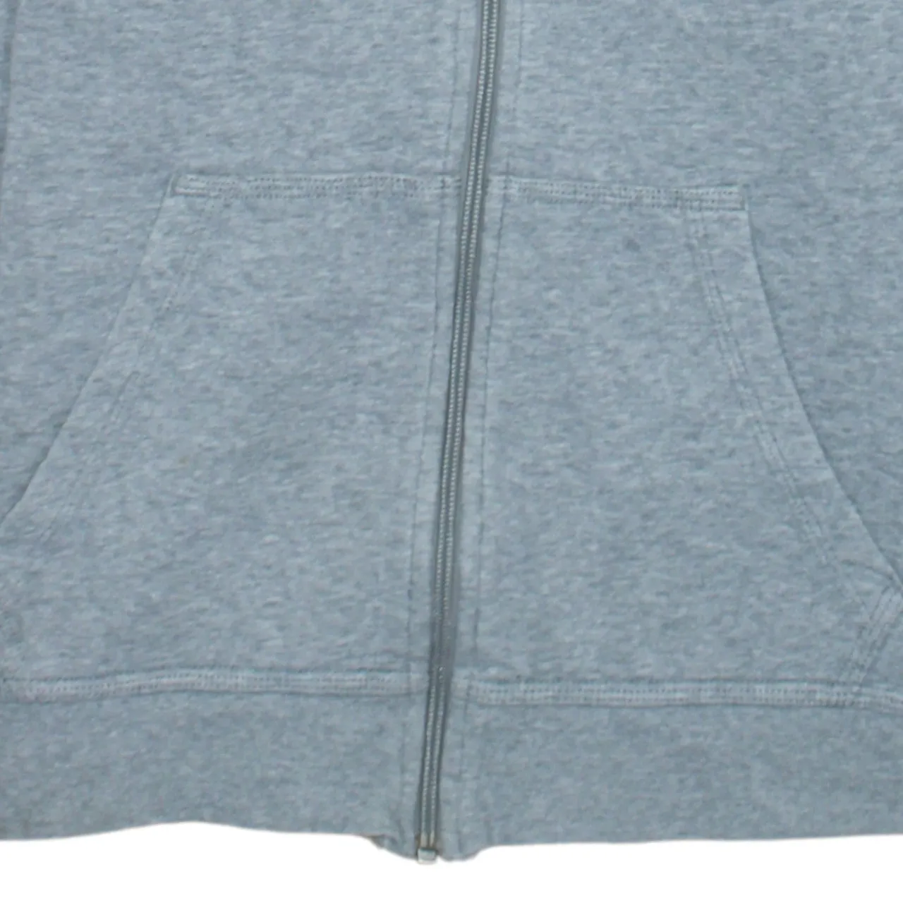 Nike Light Grey Hoodie Women’s XLarge Full Zip Printed Swoosh Split Pocket Sweatshirt sold by Vintage Club product image thumbnail 4