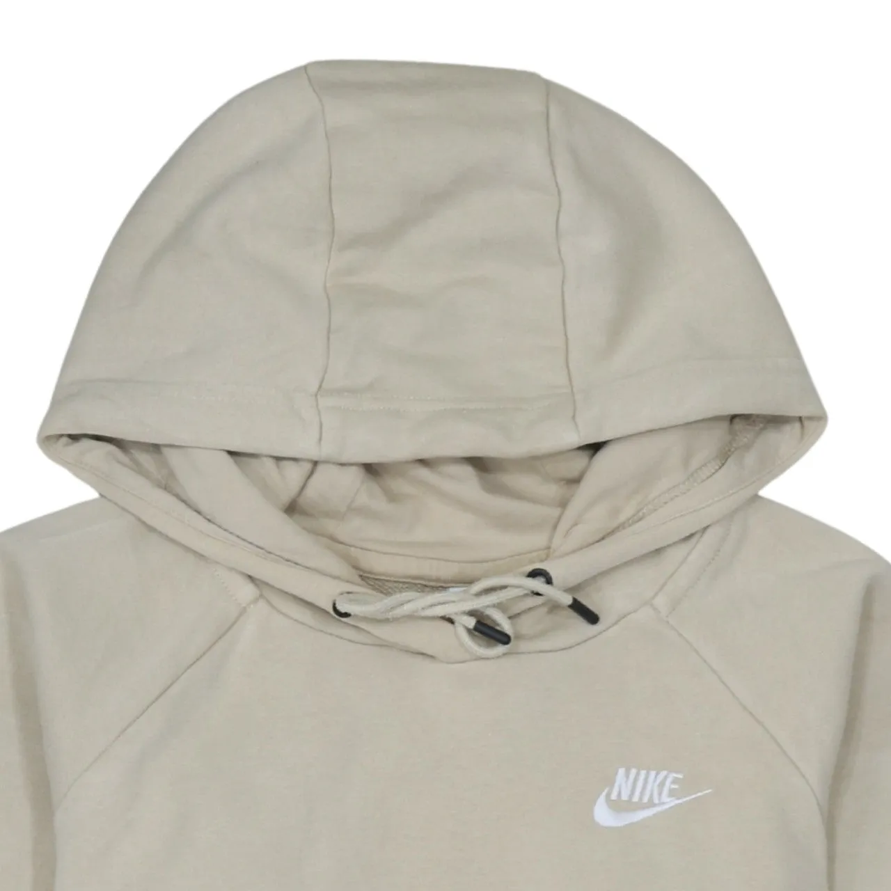 Nike Beige Cream Hoodie Men's Small Embroidered Swoosh Logo Front Pocket Pullover Sweatshirt sold by Vintage Club product image thumbnail 3