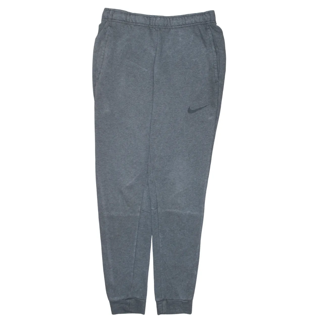 Nike Dark Grey Joggers Sweatpants Men's Small Printed Swoosh Logo Elastic Cuff Loungewear sold by Vintage Club