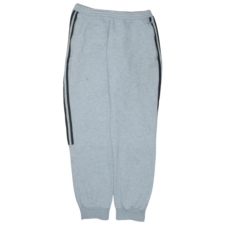 Adidas Light Grey Joggers Men's Medium Three Stripe Cuffed Sweatpants Logo Panel sold by Vintage Club