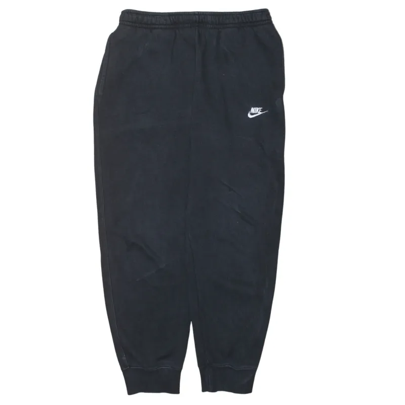Nike Black Joggers Sweatpants Men’s Large Embroidered Swoosh Cuffed Hem Pockets Loungewear sold by Vintage Club