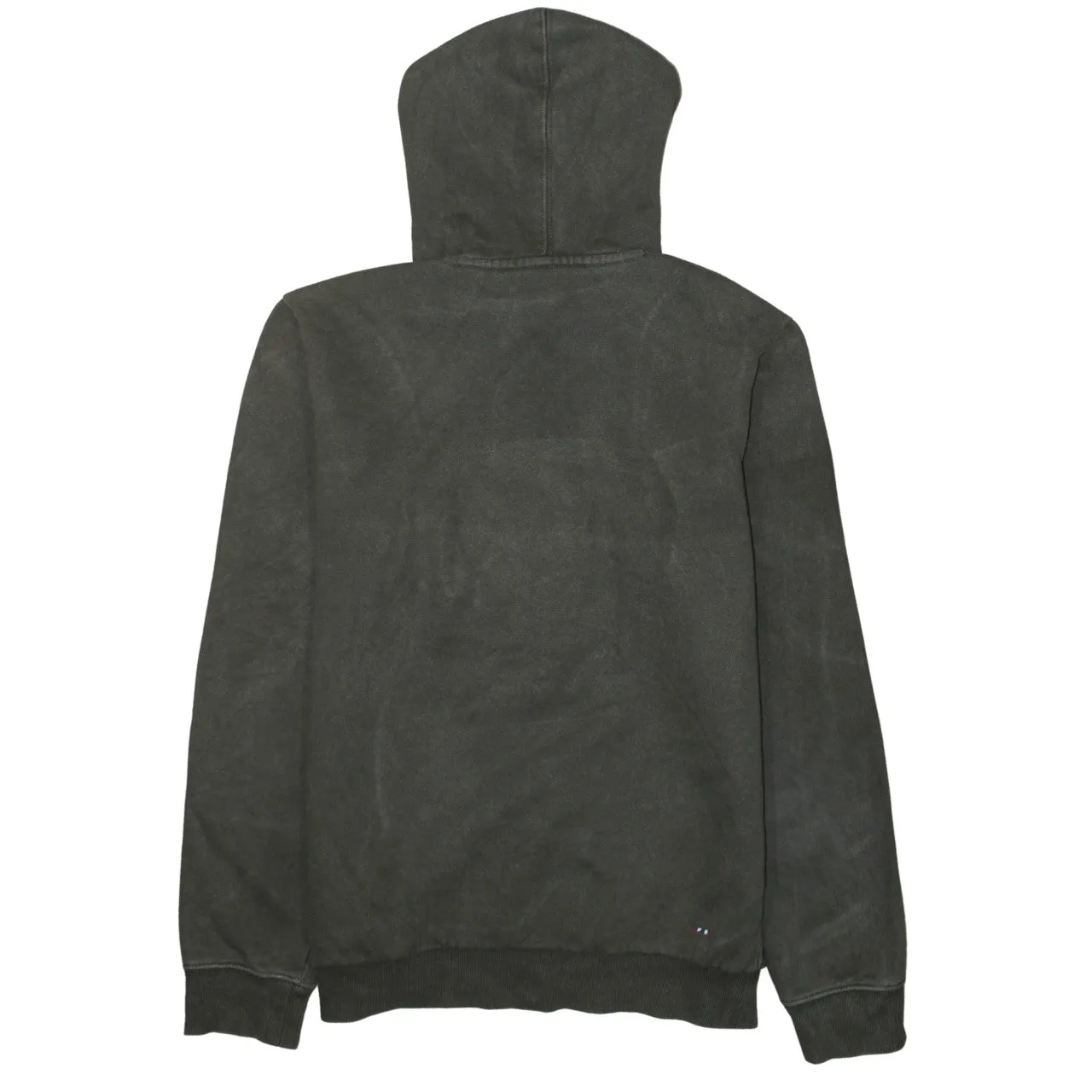 Napapijri Dark Khaki Hoodie Women’s Medium Embroidered Logo Flag Chest Pocket Sweatshirt sold by Vintage Club product image thumbnail 2