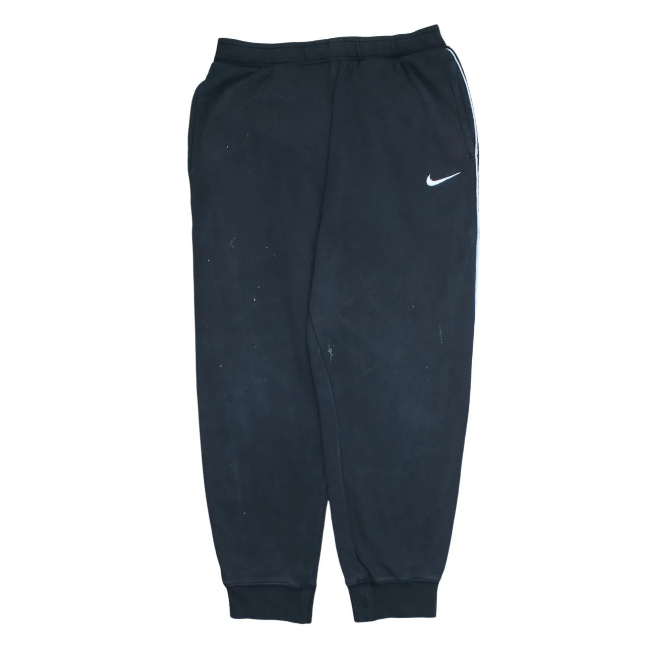 Nike Black Joggers Sweatpants Men’s Medium Embroidered Swoosh Logo Side Stripe Tapings sold by Vintage Club