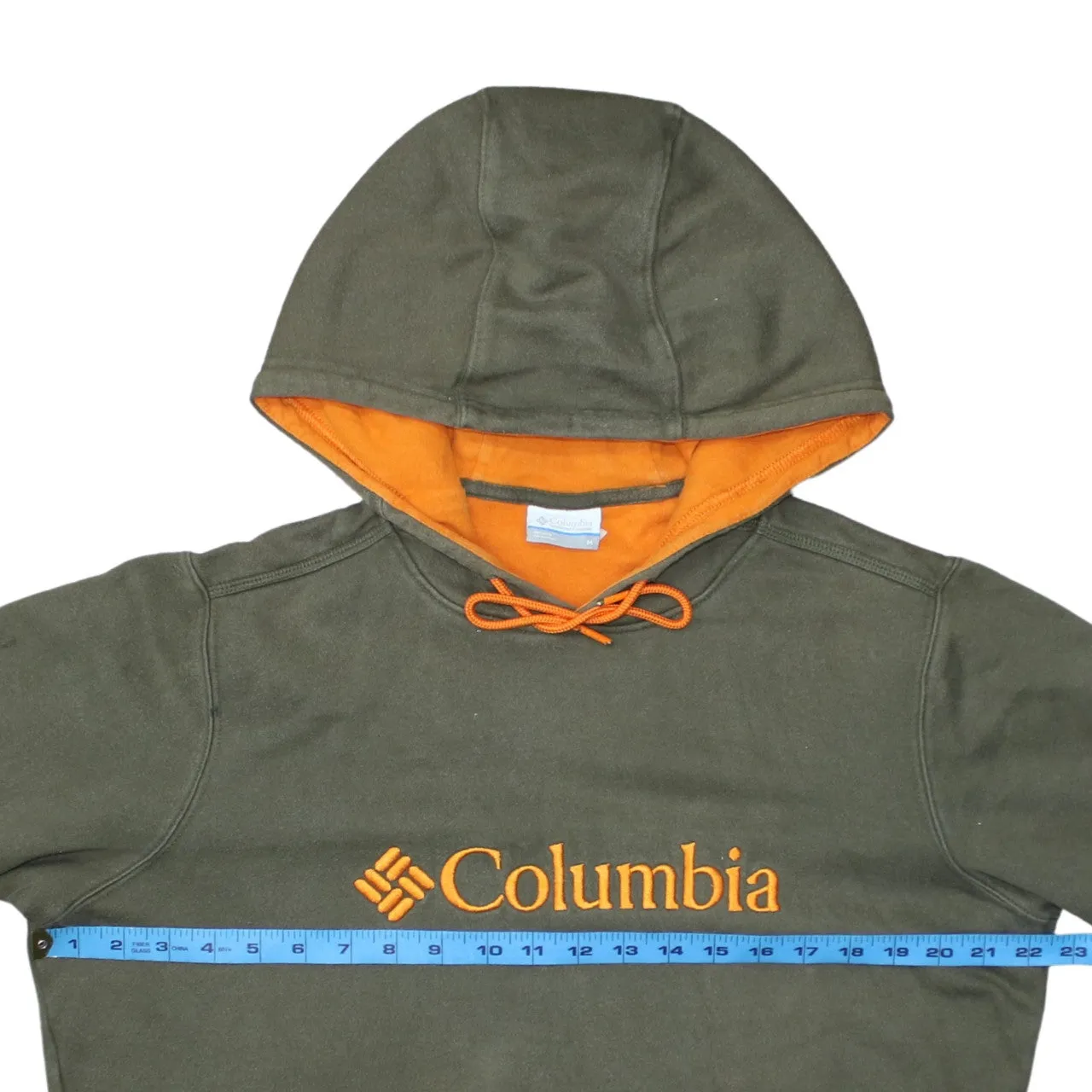 Columbia Olive Green Hoodie Men's Medium Embroidered Logo Front Pocket Pullover Sweatshirt sold by Vintage Club product image thumbnail 5