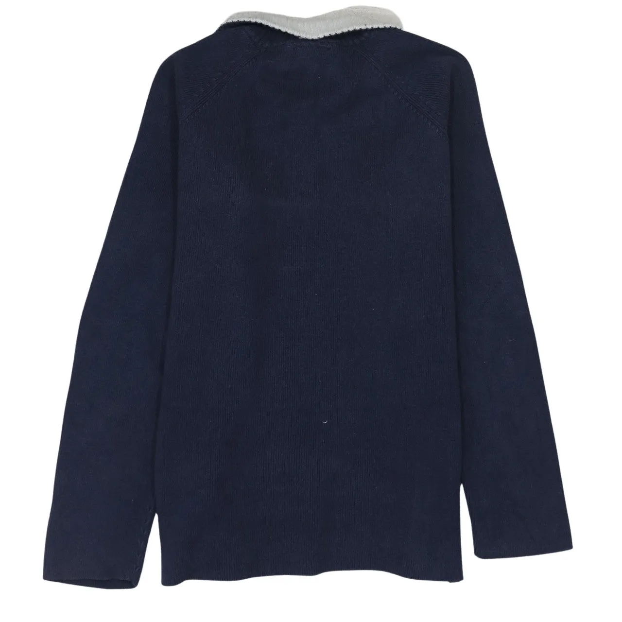 Timberland Navy Blue Half Zip Sweatshirt Men's Small Contrast Collar Embroidered Logo Pullover sold by Vintage Club product image thumbnail 2