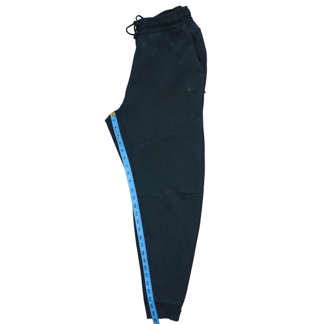 Nike Black Joggers Men’s Medium Elastic Waist Cuffed Hem Panelled Fleece Sweatpants sold by Vintage Club product image thumbnail 5