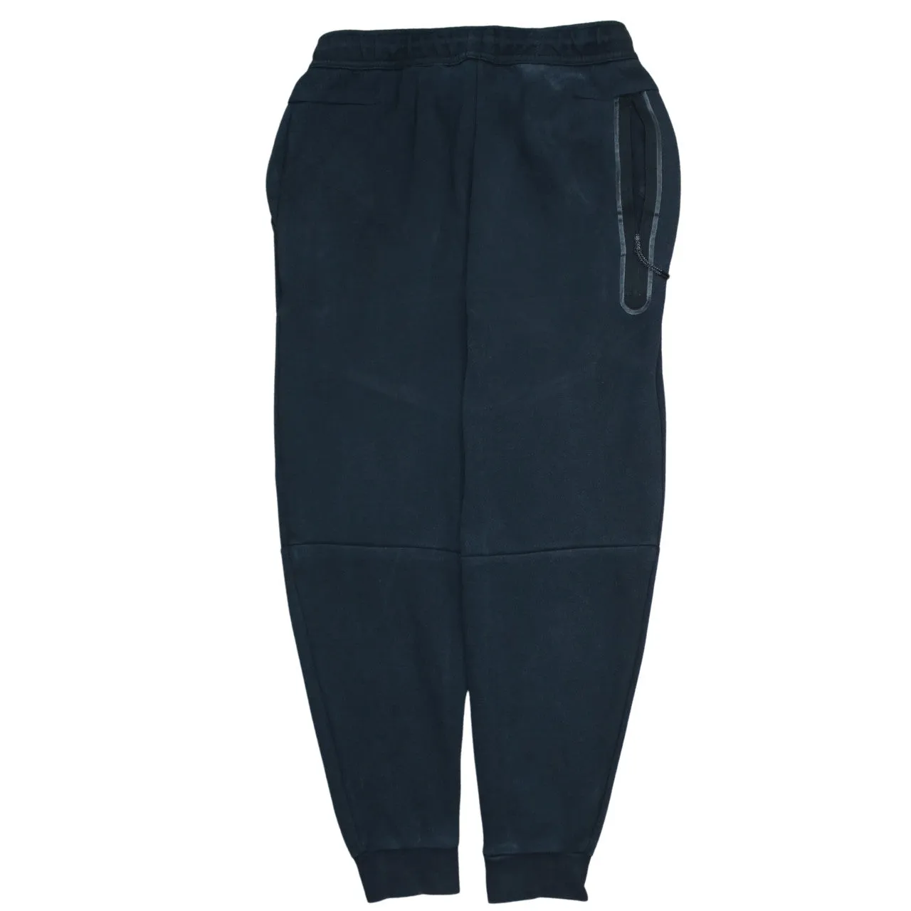 Nike Black Joggers Men’s Medium Elastic Waist Cuffed Hem Panelled Fleece Sweatpants sold by Vintage Club product image thumbnail 2