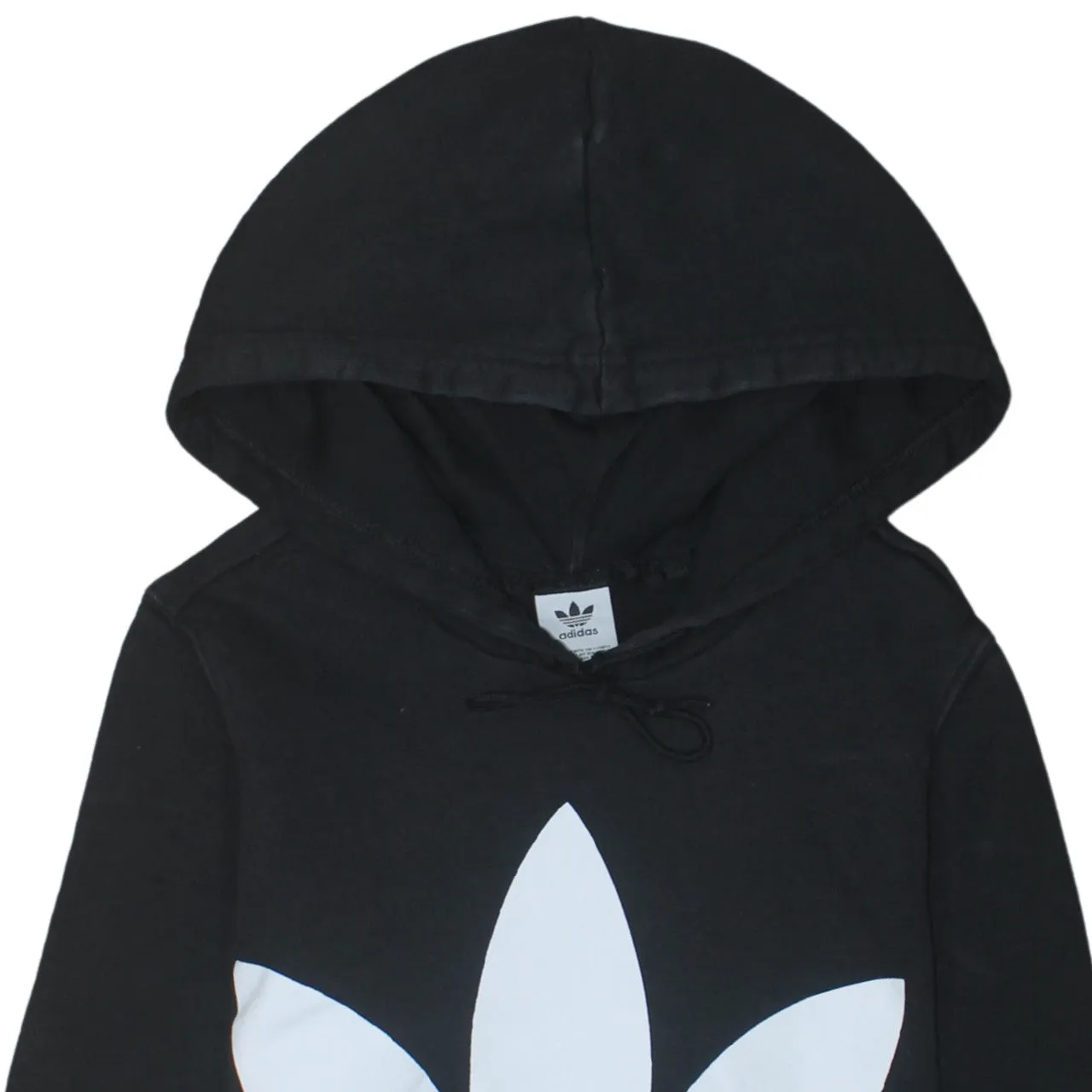 Adidas Black Hoodie Men's XSmall Big Trefoil Printed Logo Pullover Sweatshirt Top sold by Vintage Club product image thumbnail 3