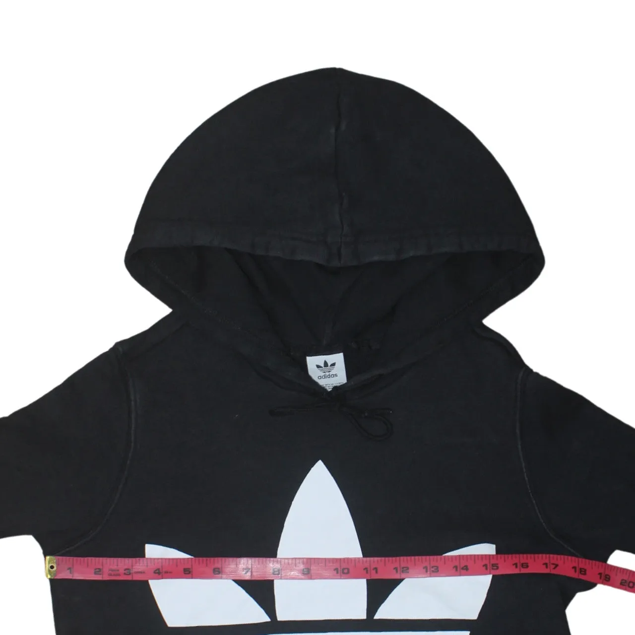 Adidas Black Hoodie Men's XSmall Big Trefoil Printed Logo Pullover Sweatshirt Top sold by Vintage Club product image thumbnail 5