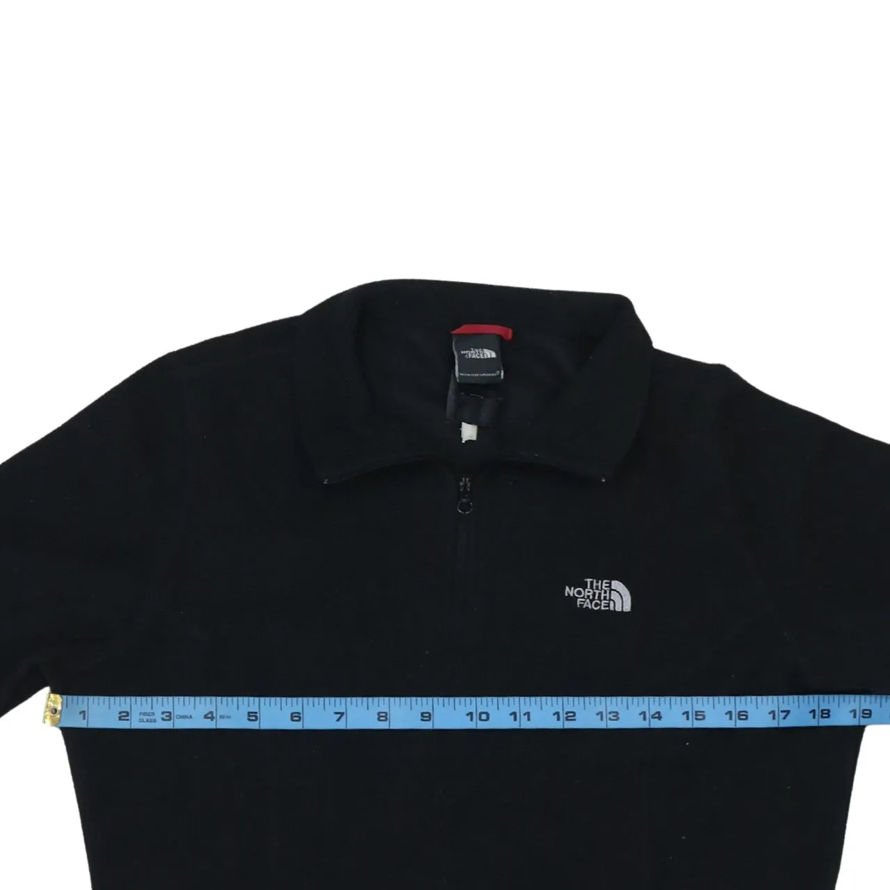 The North Face Black Fleece Jumper Women’s Large Quarter Zip Embroidered Logo Pullover Top sold by Vintage Club product image thumbnail 5