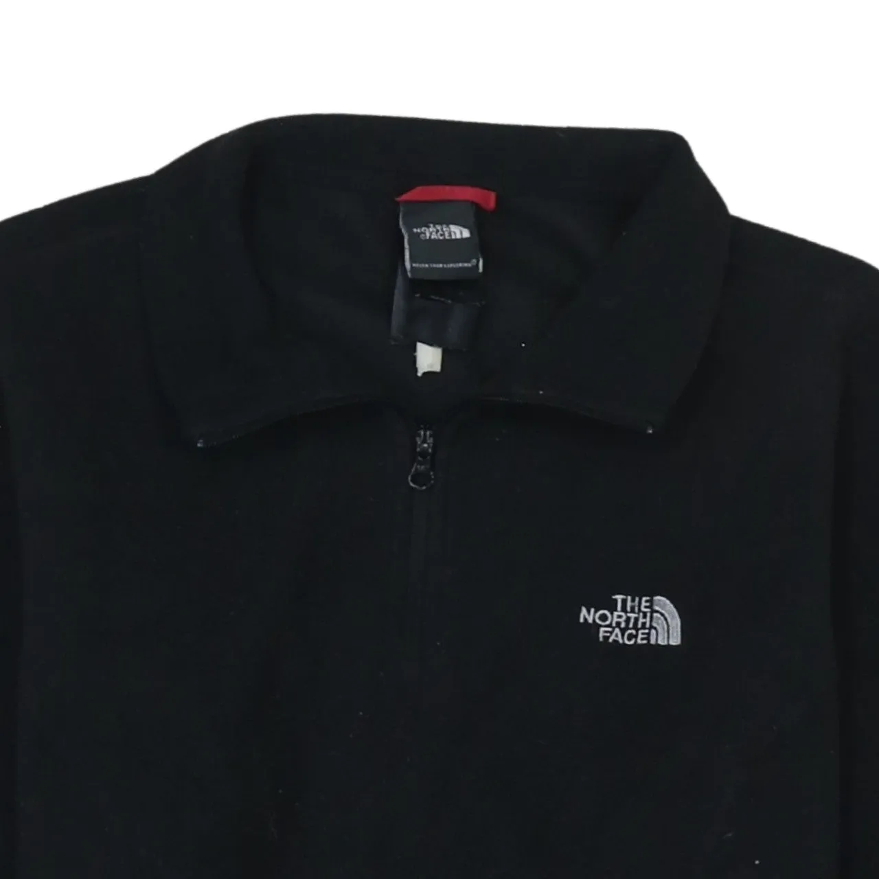 The North Face Black Fleece Jumper Women’s Large Quarter Zip Embroidered Logo Pullover Top sold by Vintage Club product image thumbnail 3