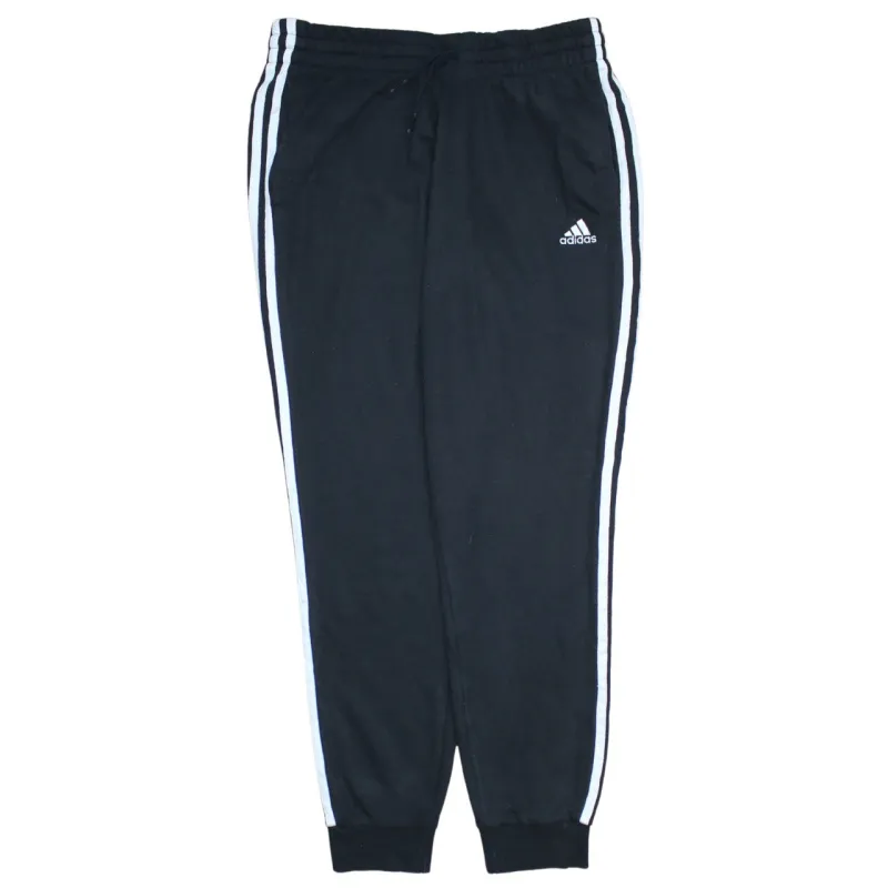Adidas Black Joggers Women’s Medium Three Stripe Cuffed Track Pants Embroidered Logo sold by Vintage Club