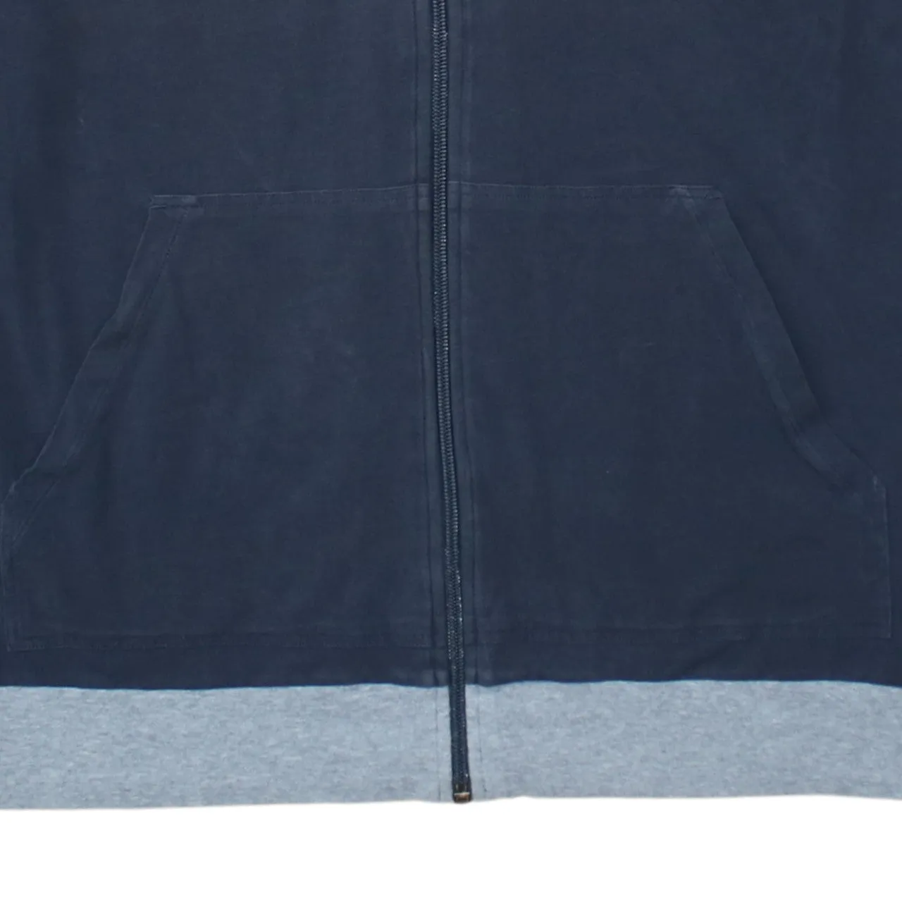 HUGO BOSS Navy Blue Zip Sweatshirt Women's XLarge Contrast Collar Embroidered Logo Jacket sold by Vintage Club product image thumbnail 4