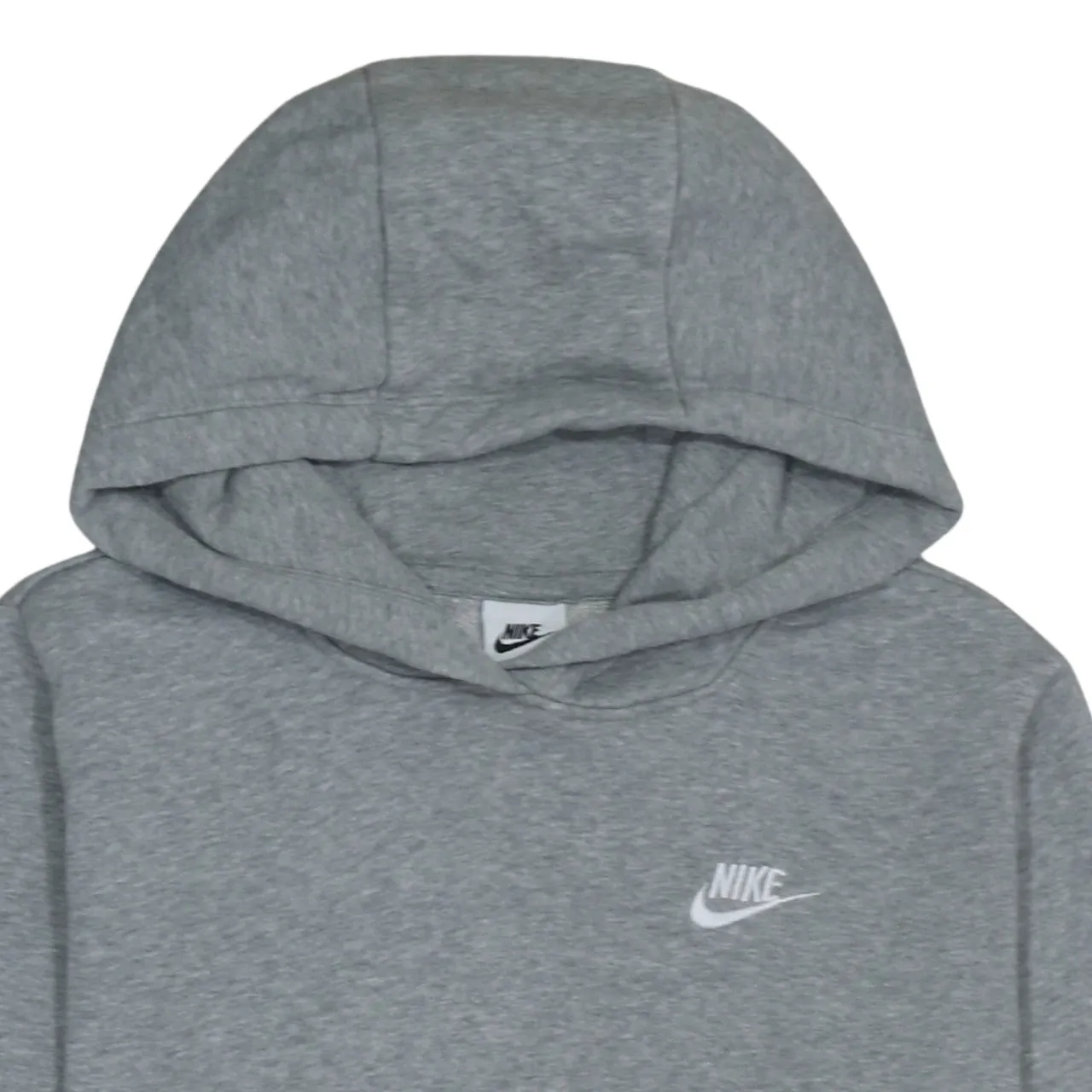 Nike Grey Hoodie Men's Medium Embroidered Swoosh Logo Front Pocket Pullover Sweatshirt sold by Vintage Club product image thumbnail 3