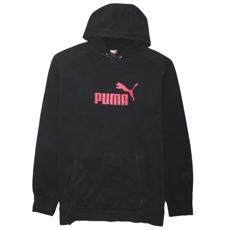 Puma Black Hoodie Women’s XXLarge Printed Logo Front Pocket Pullover Sweatshirt sold by Vintage Club