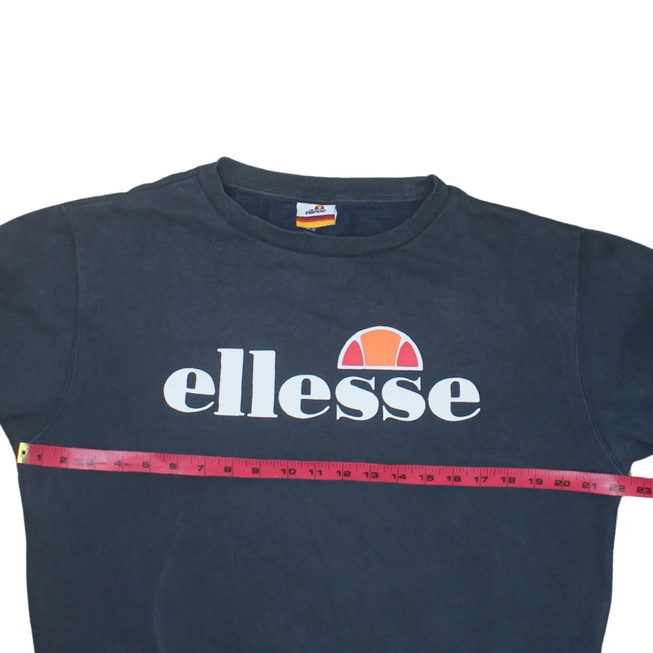 Ellesse Navy Blue Sweatshirt Women's Large Printed Front Logo Crewneck Pullover Top sold by Vintage Club product image thumbnail 5