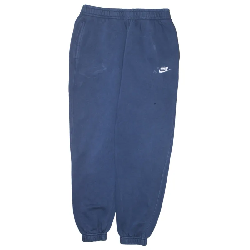 Nike Navy Blue Joggers Men’s Medium Embroidered Swoosh Elasticated Cuffs Pockets Sweatpants sold by Vintage Club