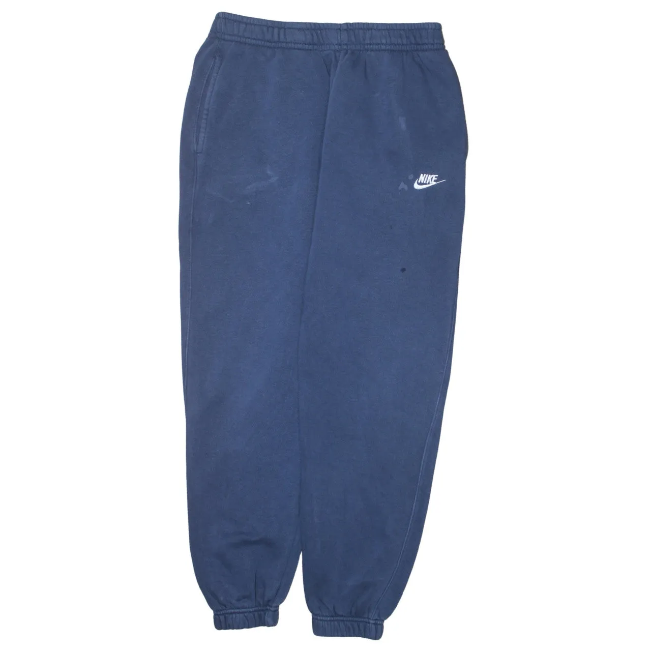 Nike Navy Blue Joggers Men’s Medium Embroidered Swoosh Elasticated Cuffs Pockets Sweatpants sold by Vintage Club