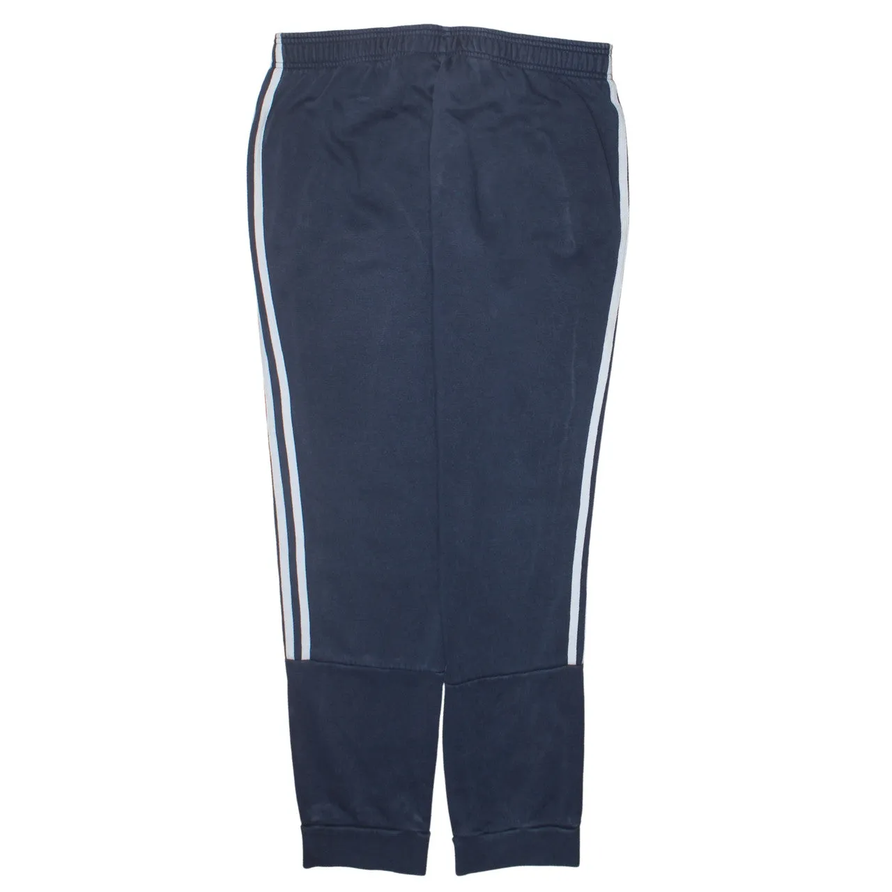 Adidas Navy Blue Joggers Men’s Large Three Stripe Cuffed Track Pants Embroidered Logo sold by Vintage Club product image thumbnail 2
