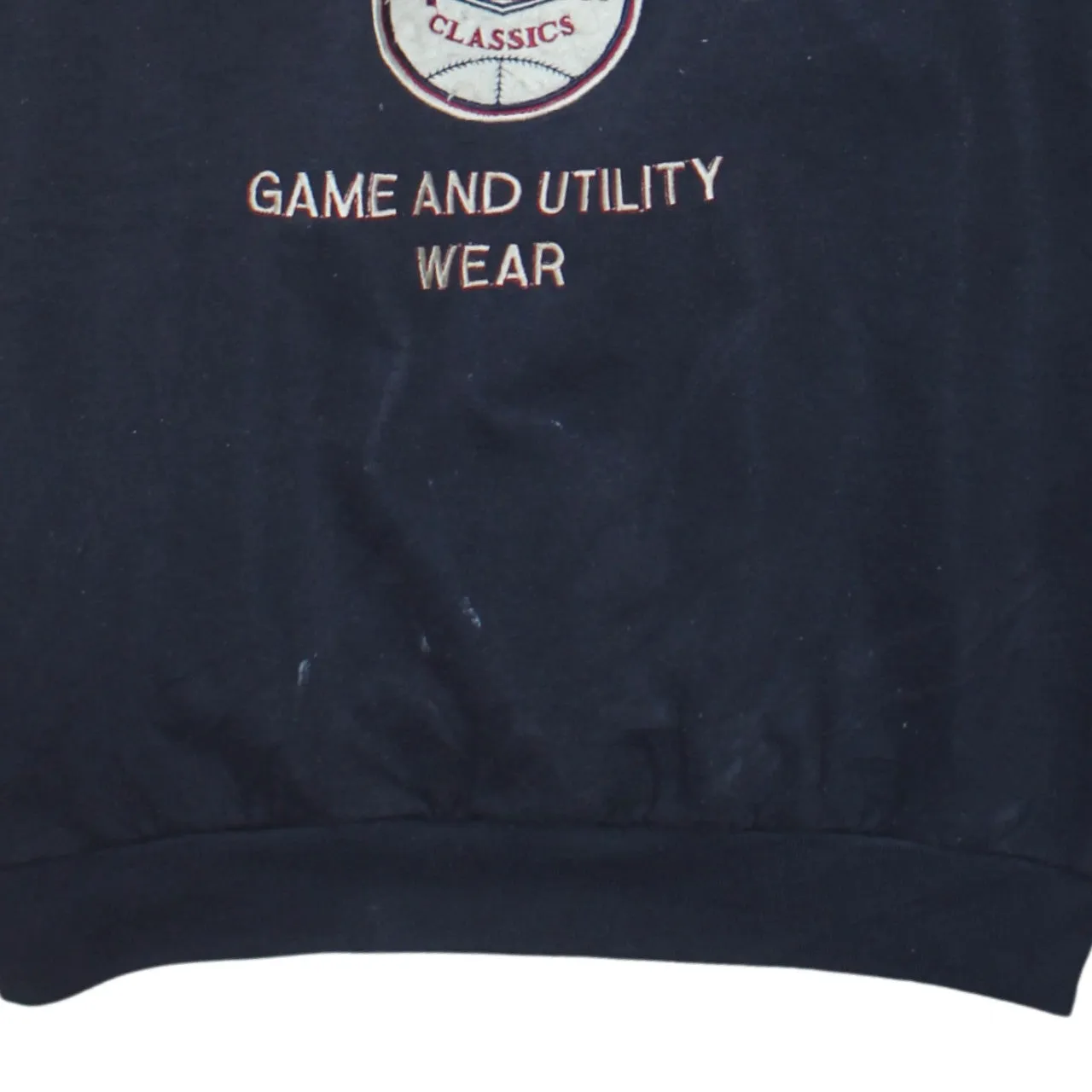 Reebok Navy Blue Sweatshirt Men’s Medium Embroidered Logo Crewneck Fleece Pullover Top sold by Vintage Club product image thumbnail 4