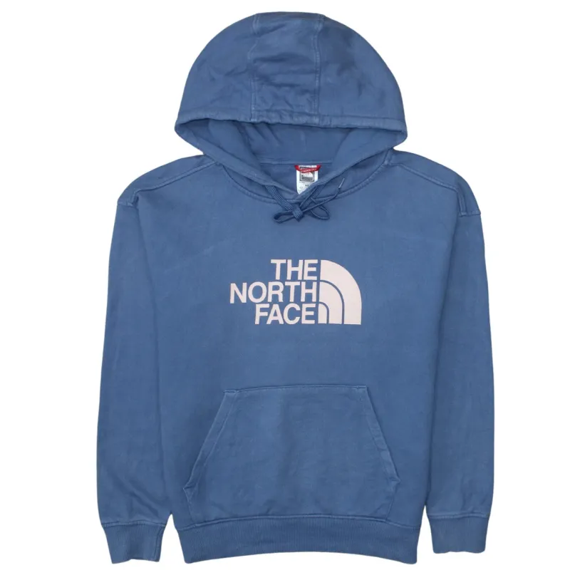 The North Face Blue Hoodie Women’s Medium Printed Logo Front Pocket Pullover Sweatshirt made by The North Face