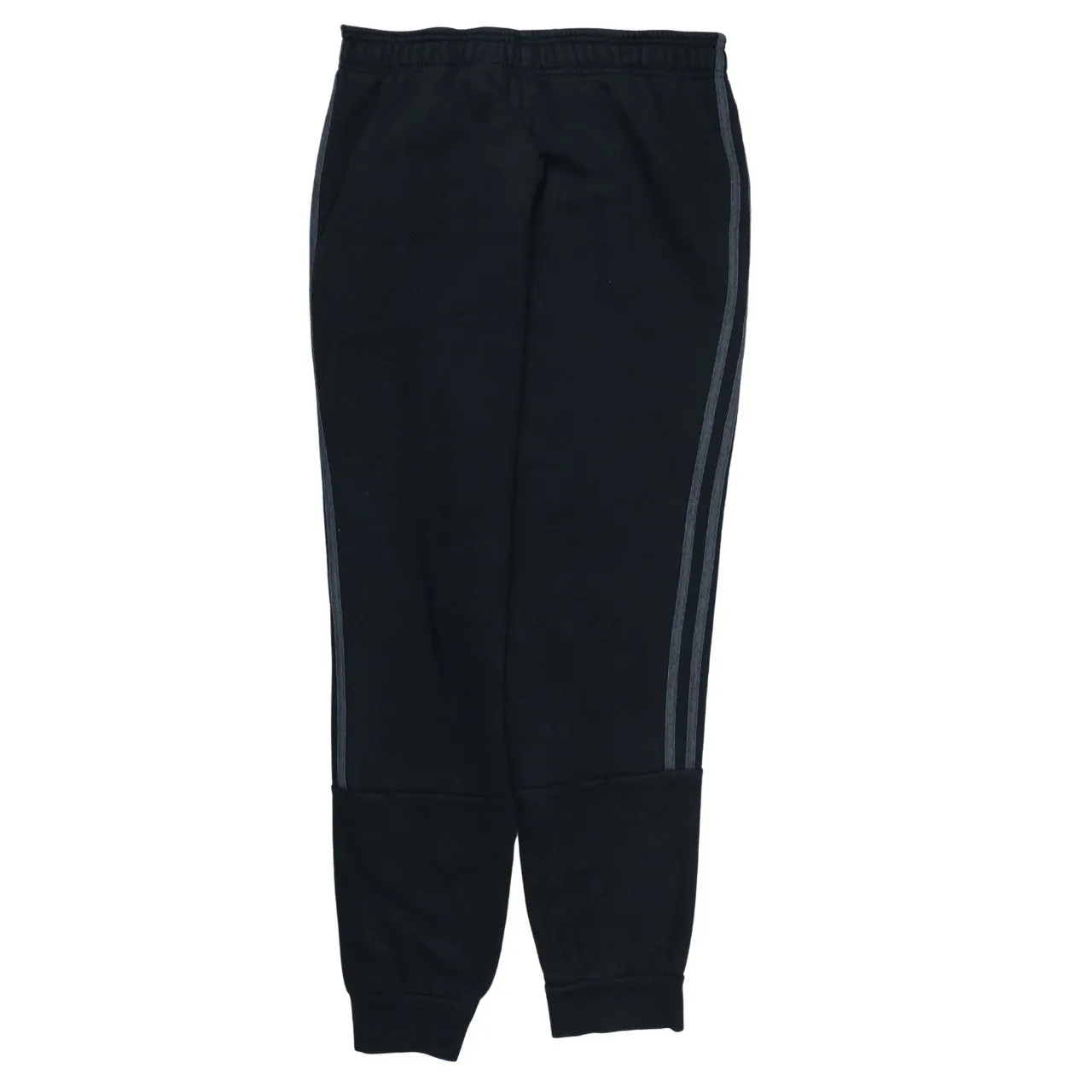 Adidas Black Joggers Sweatpants Men's Small Fleece Lined Side Stripes Printed Logo sold by Vintage Club product image thumbnail 2