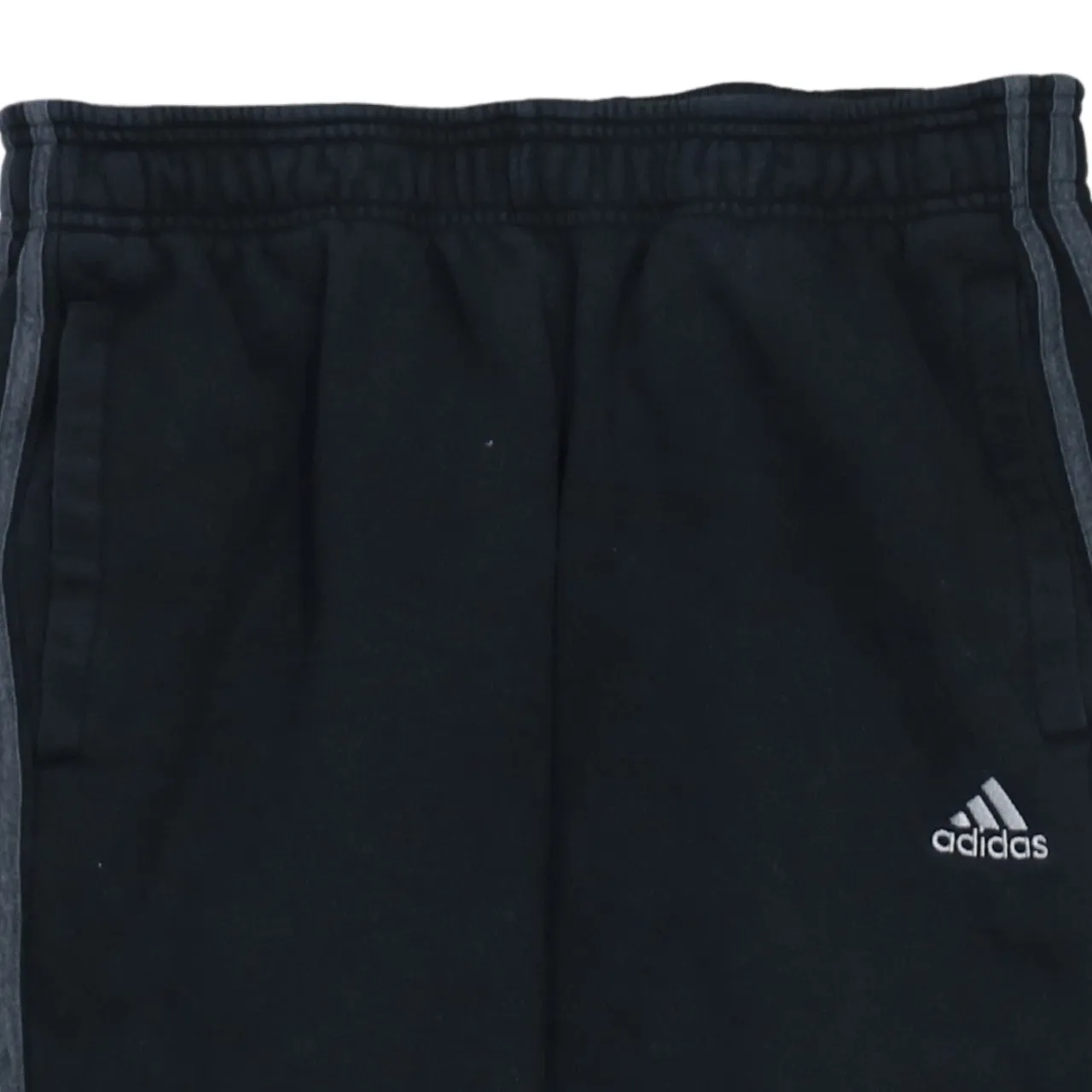 Adidas Black Joggers Sweatpants Men's Small Fleece Lined Side Stripes Printed Logo sold by Vintage Club product image thumbnail 3