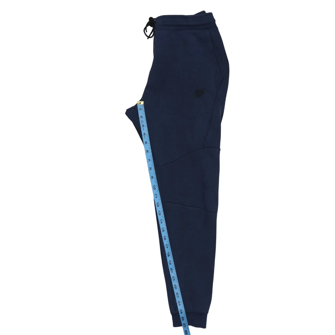 Nike Navy Blue Joggers Men's Small Cuffed Hem Zip Pocket Embroidered Swoosh Sweatpants sold by Vintage Club product image thumbnail 5