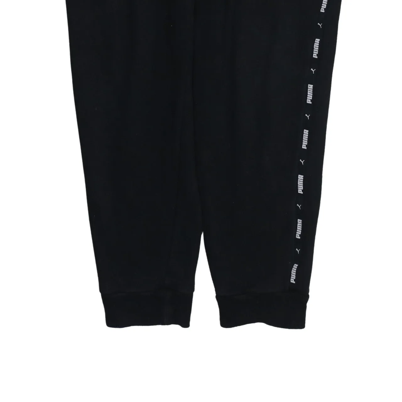 Puma Black Joggers Men’s Medium Side Tape Logo Elastic Waist Cuffed Sweatpants sold by Vintage Club product image thumbnail 4