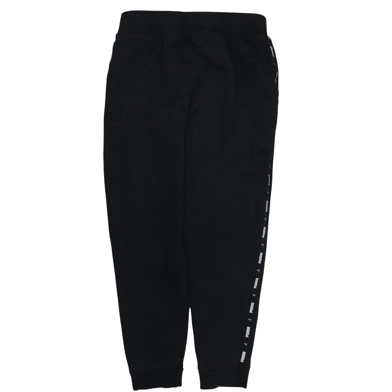 Puma Black Joggers Men’s Medium Side Tape Logo Elastic Waist Cuffed Sweatpants sold by Vintage Club product image thumbnail 2