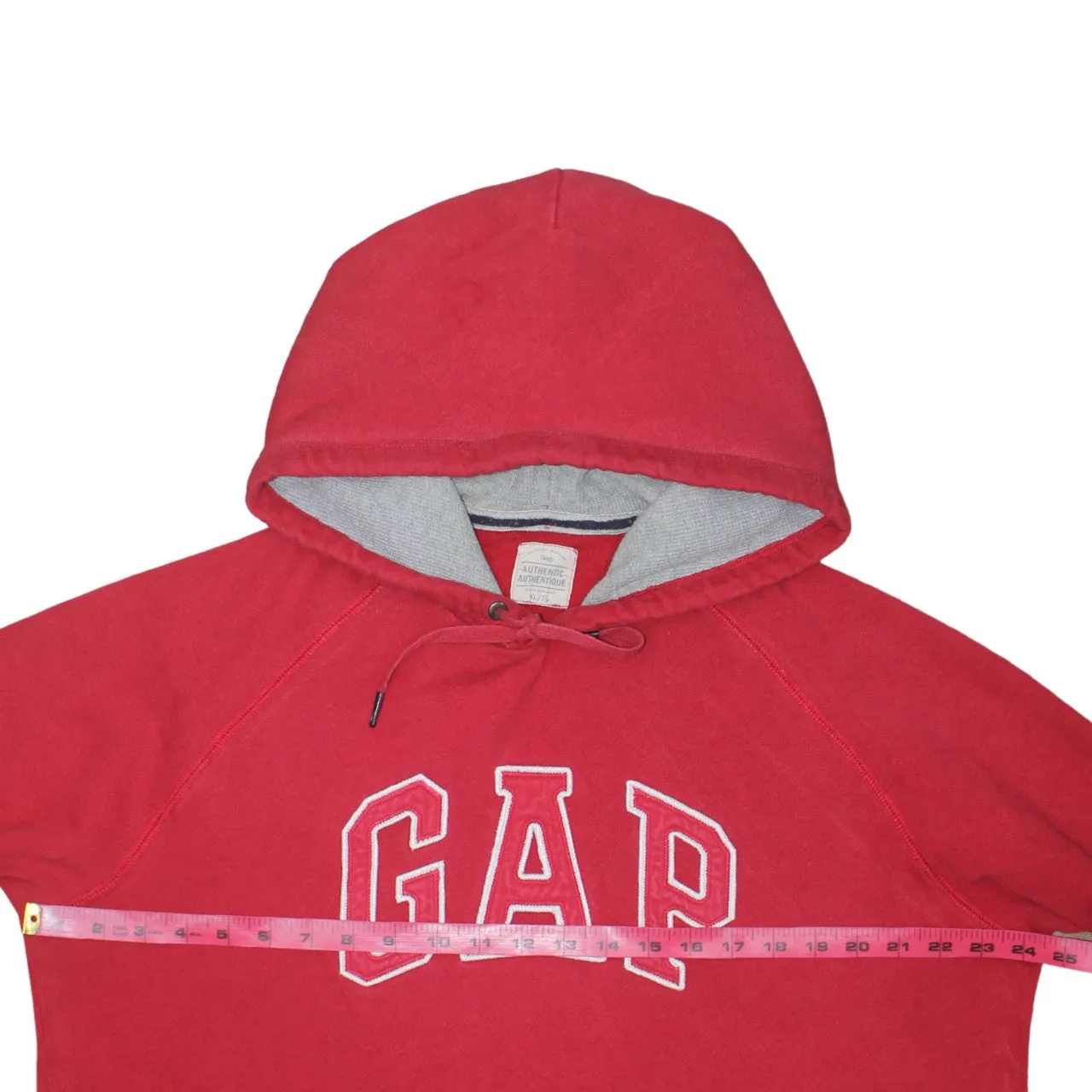 Gap Red Pullover Hoodie Women’s XLarge Embroidered Logo Front Pocket Fleece Sweatshirt sold by Vintage Club product image thumbnail 5