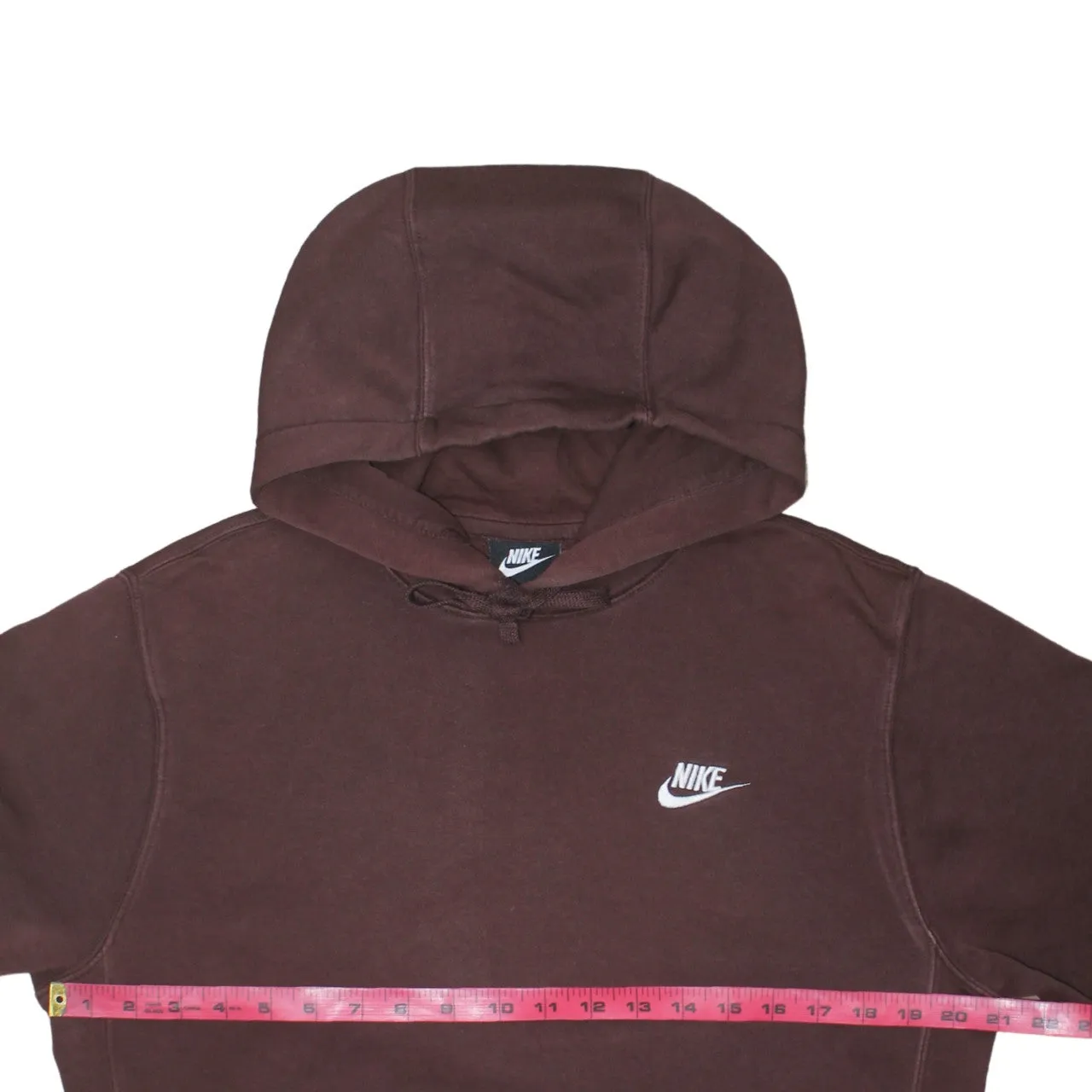 Nike Brown Hoodie Men’s Small Embroidered Swoosh Logo Front Pocket Pullover Sweatshirt sold by Vintage Club product image thumbnail 5
